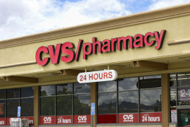 SANTA CLARITA, CA/USA - MARCH 1, 2015: CVS/pharmacy store front and sign. CVS Pharmacy is the second largest pharmacy chain in the United States.