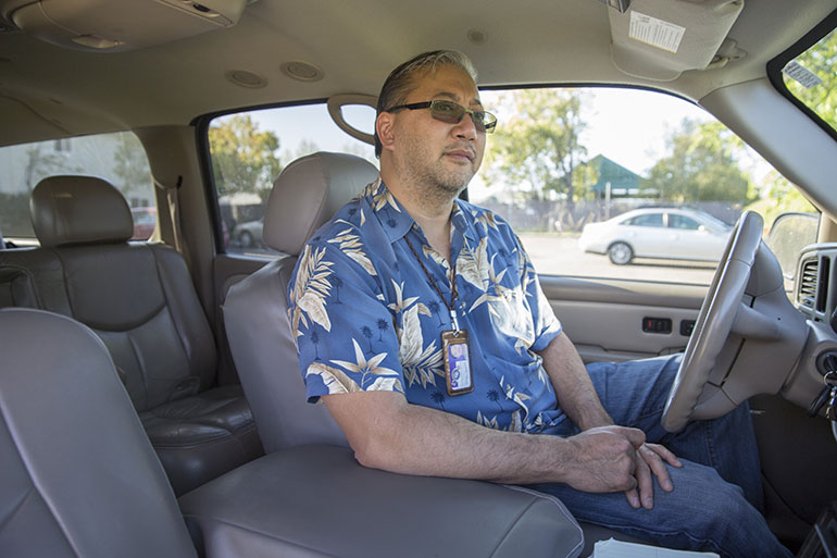 Matthew Takamoto has been been a social worker with the early intervention program in Sacramento County from its start and is pleased with its success. The hardest part, he said, is realizing that not every parent will be be able to quit drugs for good. (Robert Durell for KHN)