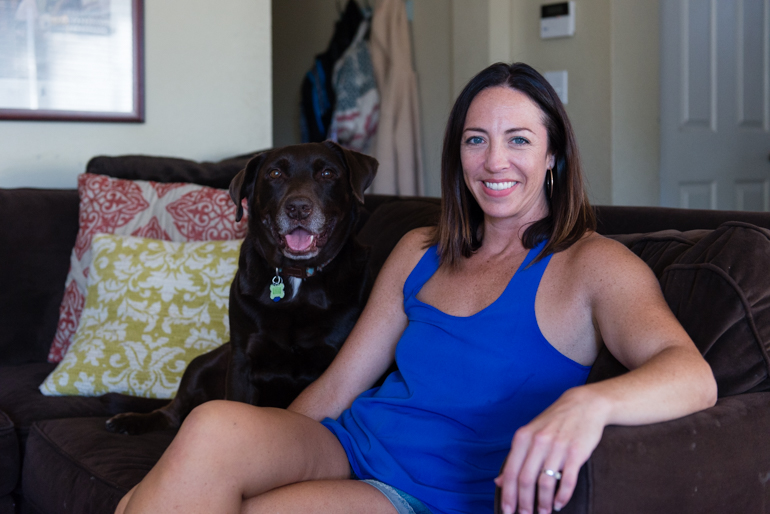 Jamie Hancock, 38, at her house in Rocklin, Calif., on June 30, 2016. Six years ago, Hancock suffered a stroke caused by a tear in her artery. (Heidi de Marco/KHN)