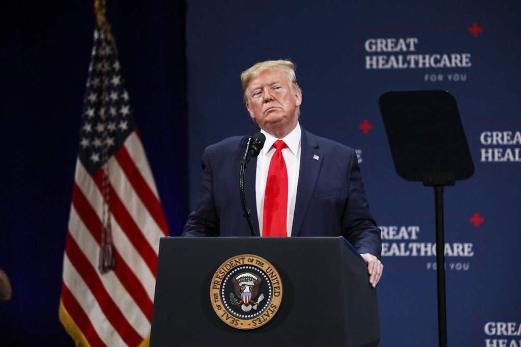 Trump Speech Offers Dizzying Preview Of His Health Care Campaign Strategy Kaiser Health News