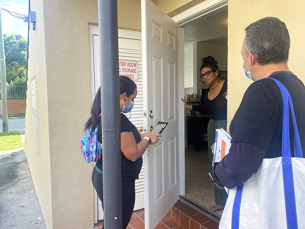 Door to Door in Miami’s Little Havana to Build Trust in Testing, Vaccination
