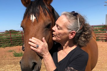 A photo shows Suzanne BeHanna standing with a horse.